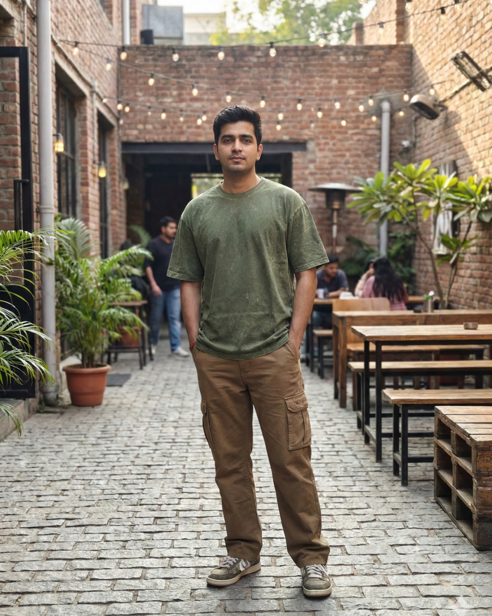 GREEN OVERSIZED T SHIRT