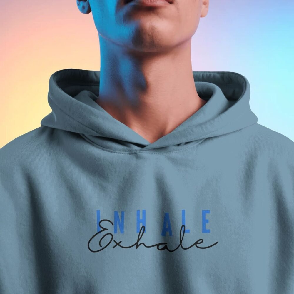 BABY BLUE INHALE AND EXHALE HOODIE