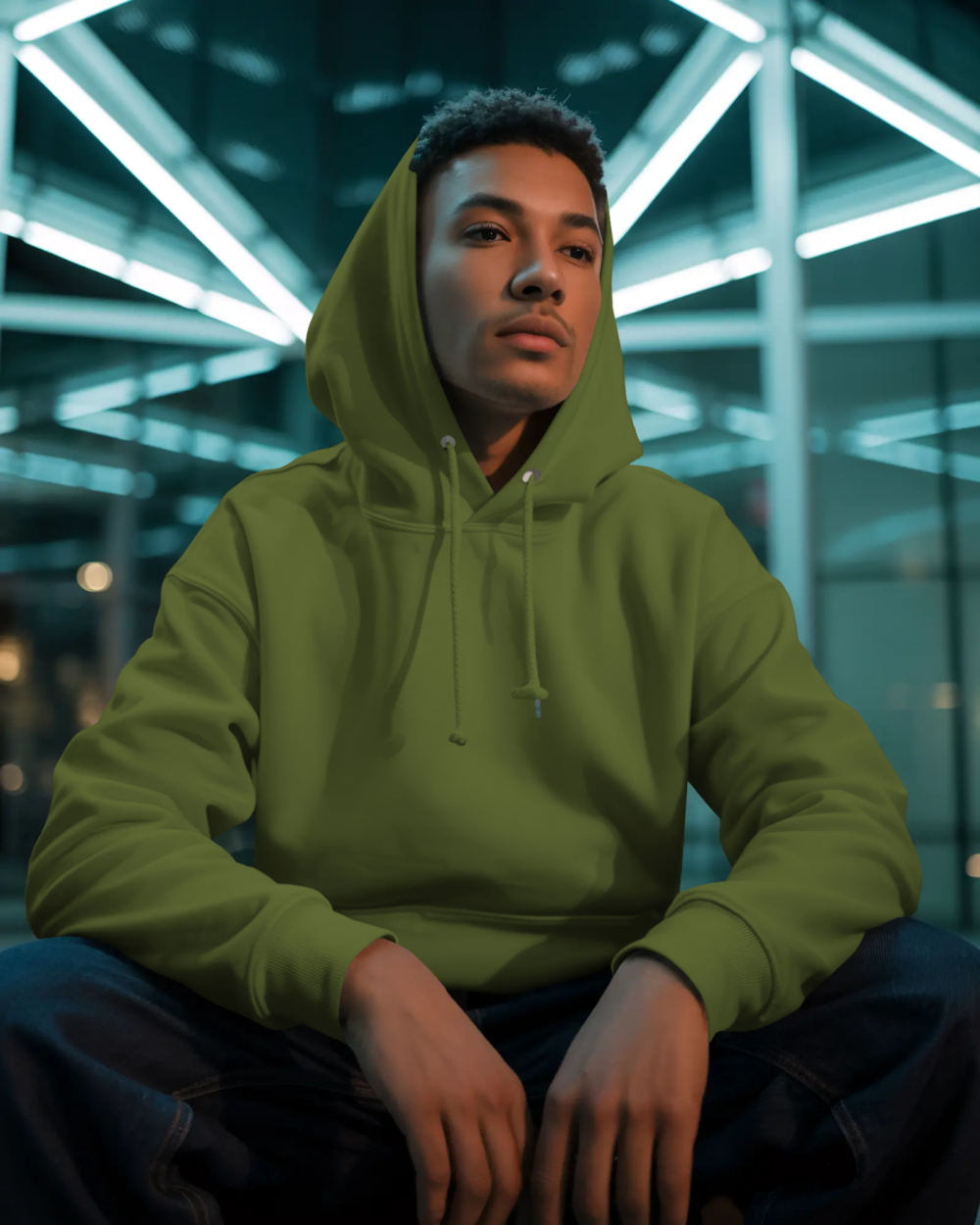OLIVE GREEN HOODIE