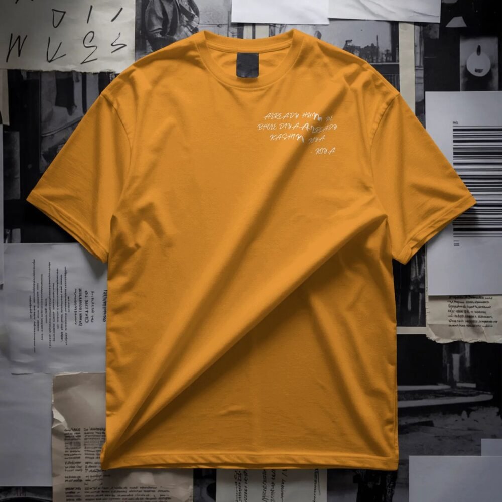 Classic Comfort Crewneck Minimal Graphic Print T Shirt