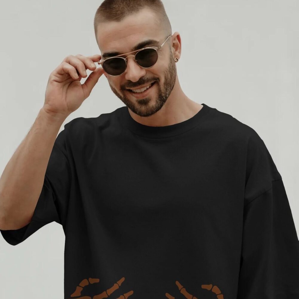 Cyber-Sigilism Oversized Heavyweight Tee – Chrome "Rebilicious" Graphic