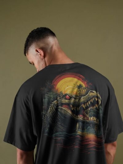 Death Water Croc Rage – Oversized Graphic Tee