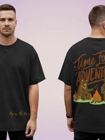 Time for Adventure – Oversized Back Print Tee