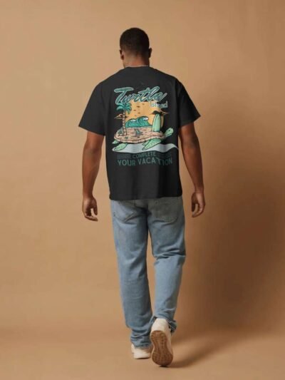 Turtle Island Escape – Oversized Vacation Tee