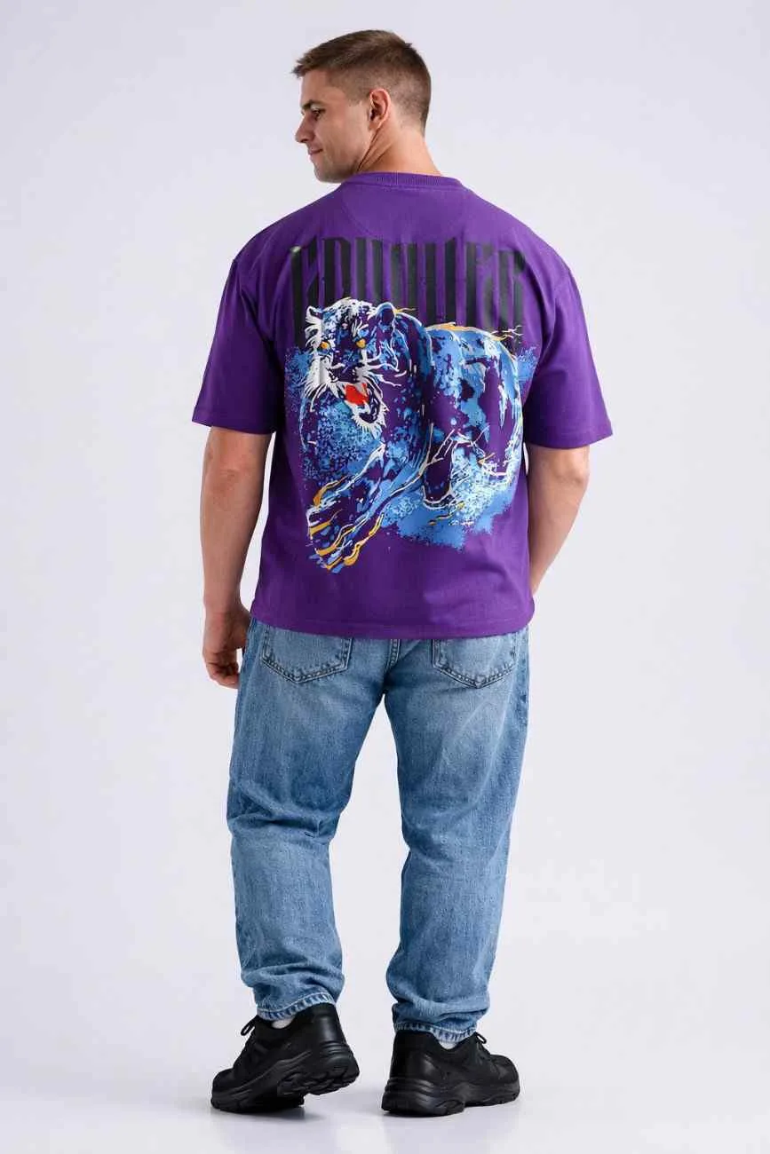 Panther Puff Print Oversized T-Shirt Panther Puff Print Oversized T-Shirt