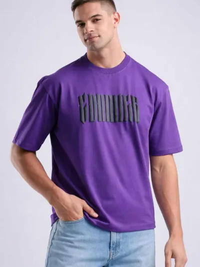 Panther Puff Print Oversized T-Shirt