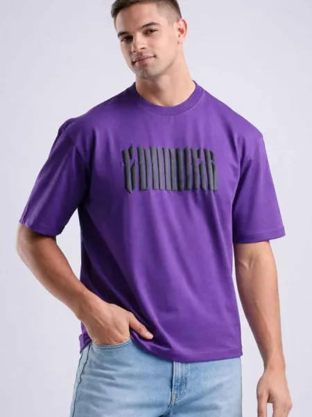 Panther Puff Print Oversized T-Shirt