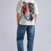 Tiger Puff Print Oversized T-Shirt