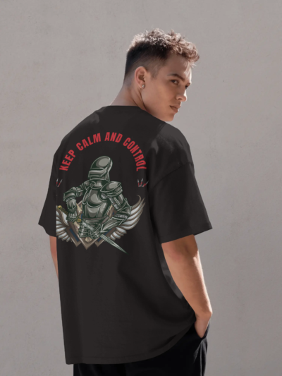 Keep Calm & Control Oversized Streetwear Tee