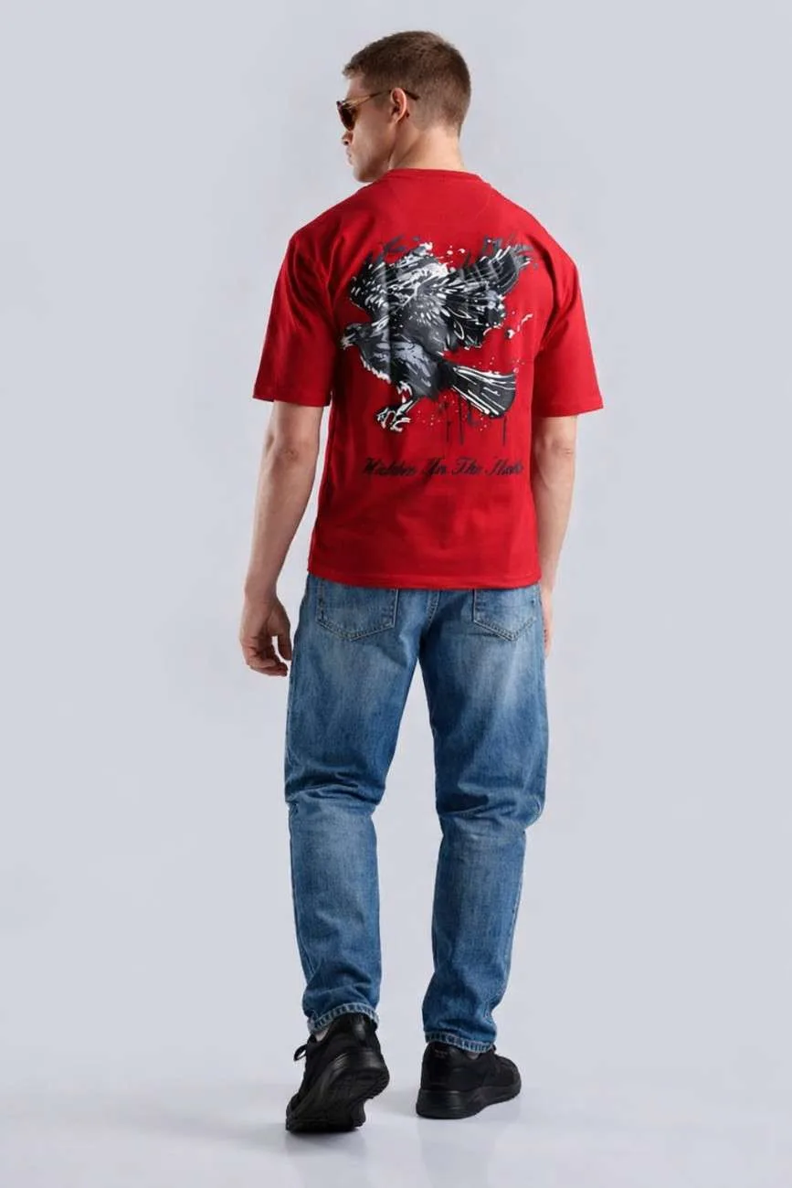 Eagle Puff Print Oversized T-Shirt Eagle Puff Print Oversized T-Shirt