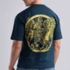 Majestic Griffin Puff Print Oversized T-Shirt