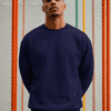 Classic Plain Crew Neck Sweatshirt – Navy Blue