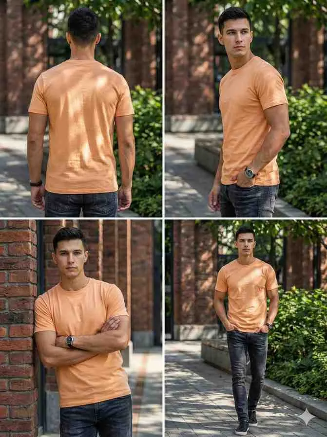Classic Solid Tangerine T-Shirt