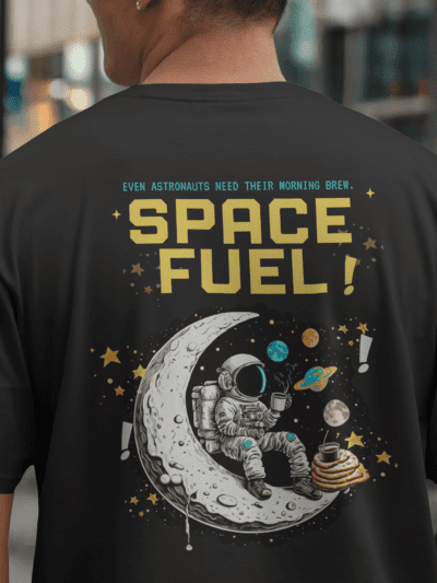 Space Fuel Oversized Graphic Tee – Cosmic Brew Edition