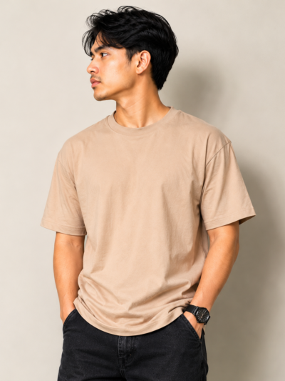 Sand Beige Oversized T-Shirt