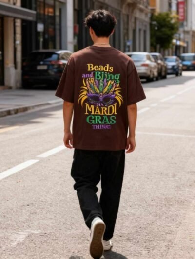 Mardi Gras Oversized T-Shirt
