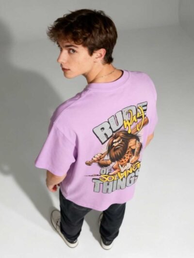 Rude Way of Solving Oversized Graphic T-Shirt