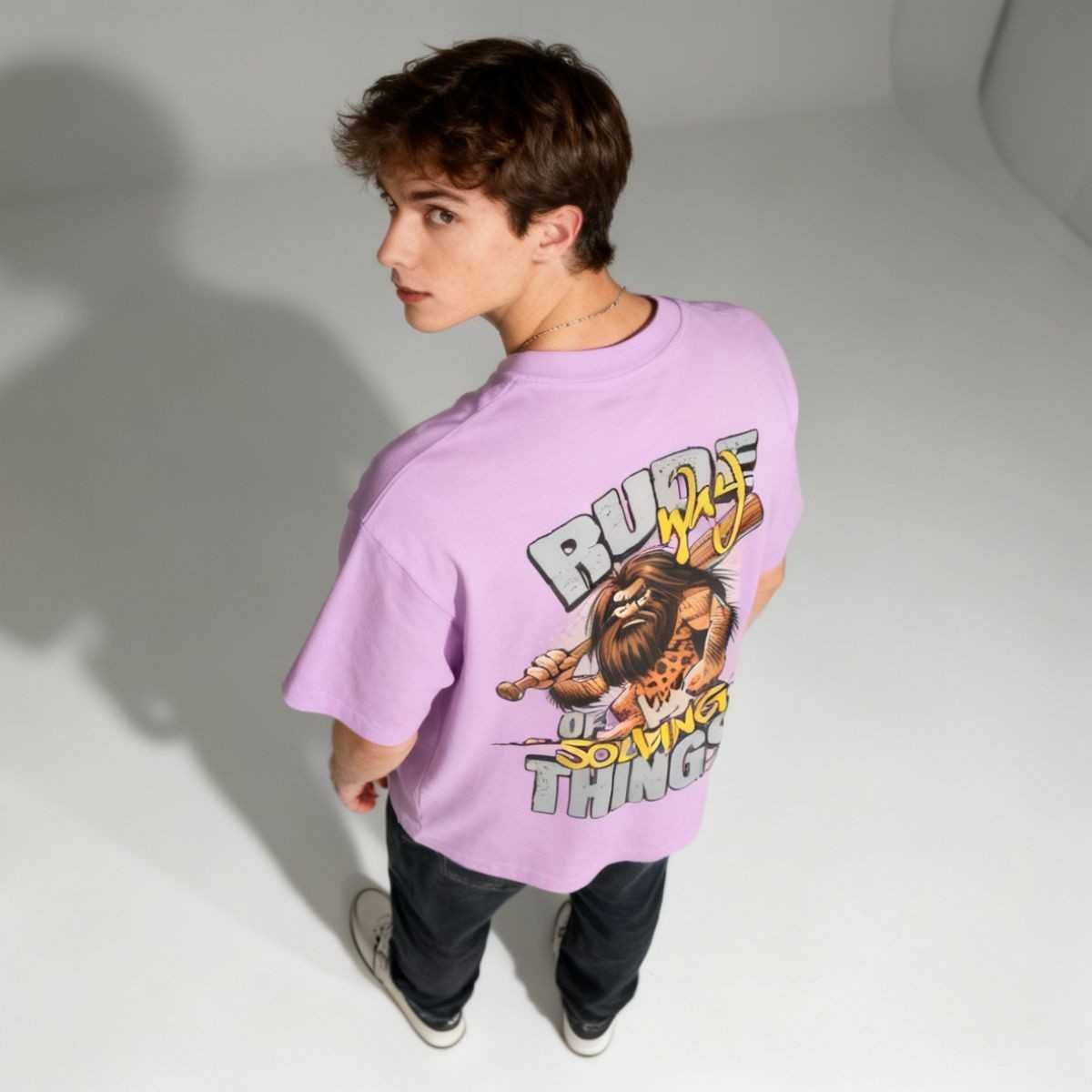 11Jul-AIImageboar Rude Way of Solving Oversized Graphic T-Shirt
