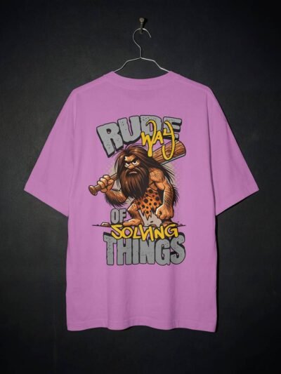 Rude Way of Solving Oversized Graphic T-Shirt