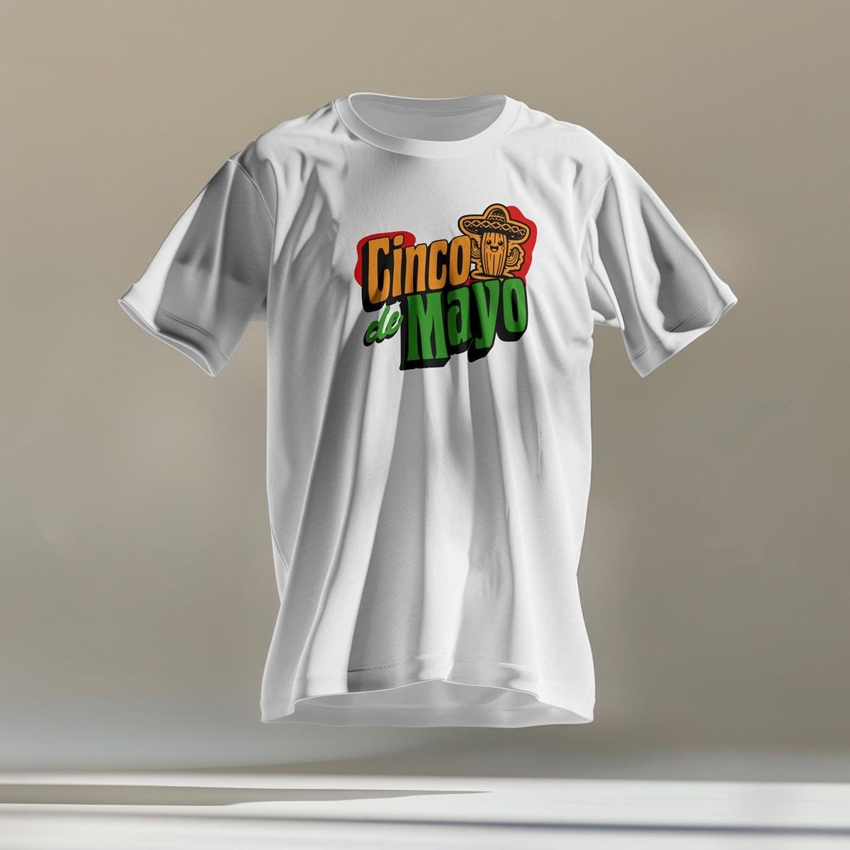 CincoDeMayo-SombreroHatCactusT-Shirt-Mocku Cinco De Mayo Graphic T-Shirt