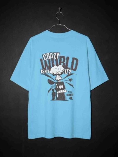 Crazy World Graphic Oversized T-Shirt
