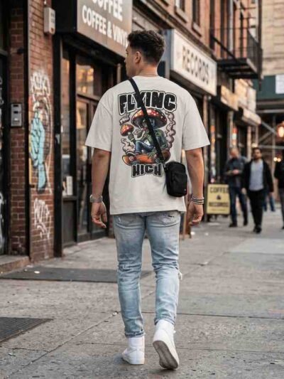 Flying High Oversized Tee – Psychedelic Skater Edition