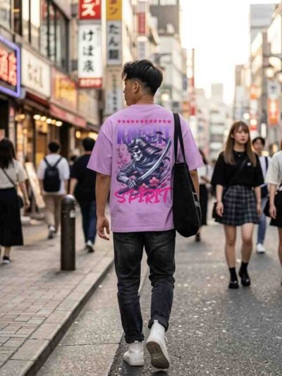 Knight Spirit Oversized Tee – Sakura Reaper Edition