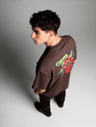 Grim Blossom Oversized Graphic T-Shirt