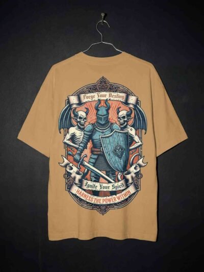 Ignite Your Spirit Oversized Tee – Warrior Crest Edition