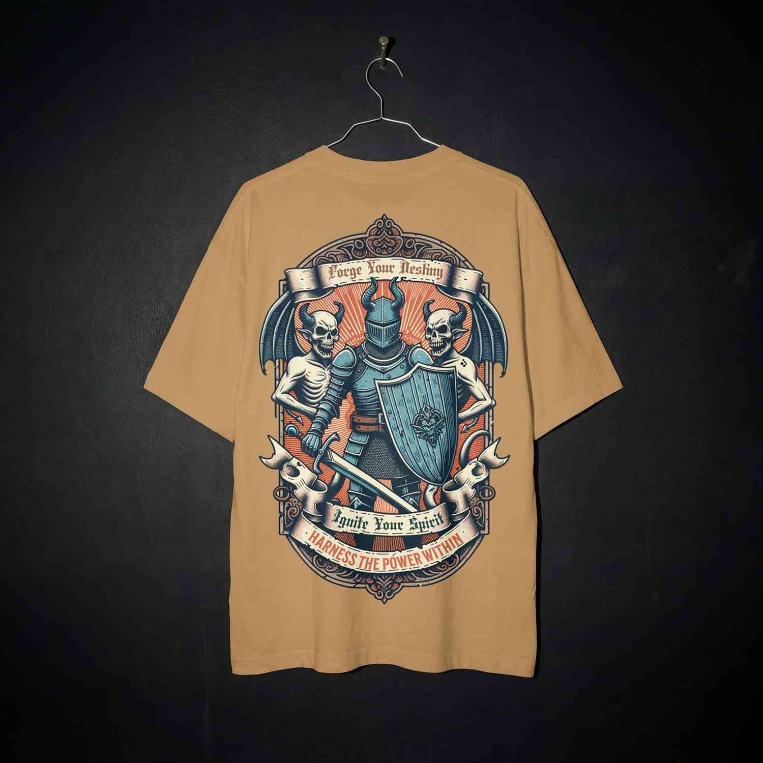 IgniteYourSpirit-Mocku Ignite Your Spirit Oversized Tee – Warrior Crest Edition