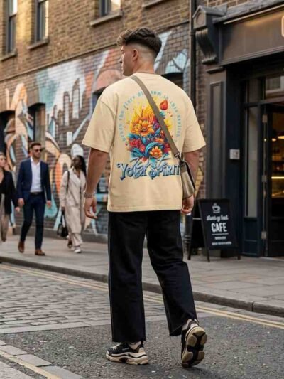 Ignite Your Spirit Oversized Tee – Floral Flame Edition