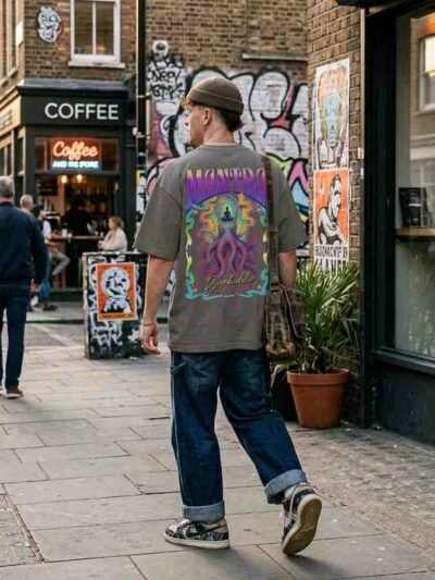 Mantra Psychedelic Oversized Tee – Cosmic Mind Edition
