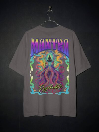 Mantra Psychedelic Oversized Tee – Cosmic Mind Edition