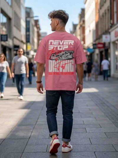 Never Stop Driving Oversized T-Shirt – Racing Streetwear Edition