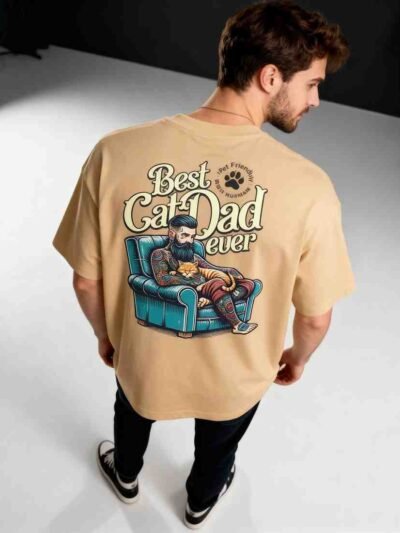 Best Cat Dad Ever Oversized T-Shirt