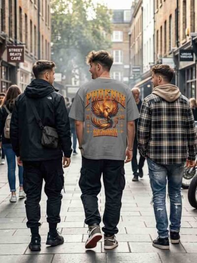 Phoenix Reborn Oversized Tee – Flame Rise Edition