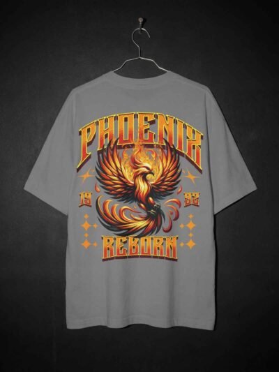 Phoenix Reborn Oversized Tee – Flame Rise Edition